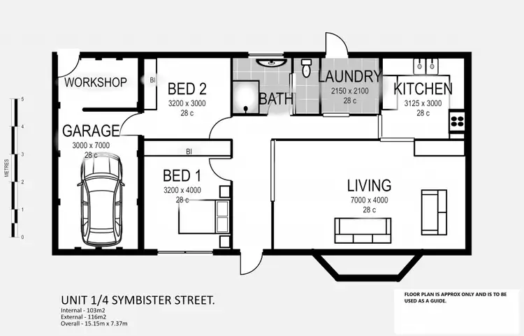 Floorplan of Homely unit listing, 1/4 Symbister Street, Devonport TAS 7310