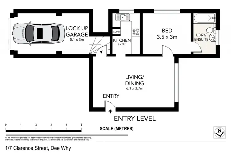 Floorplan of Homely apartment listing, 1/7 Clarence Avenue, Dee Why NSW 2099