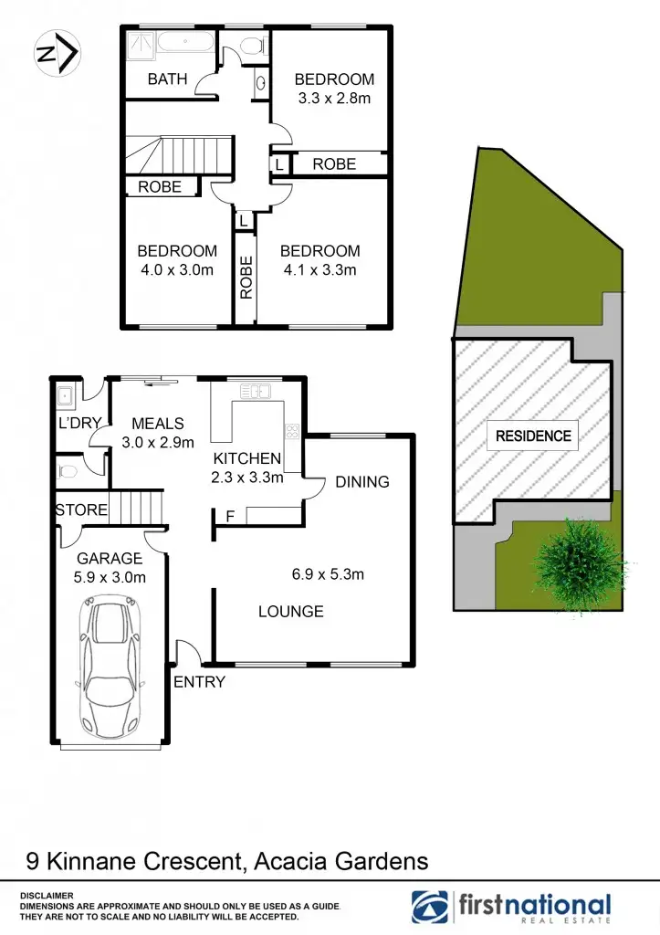 Floorplan of Homely semi-detached listing, 2/9 Kinnane Crescent, Acacia Gardens NSW 2763