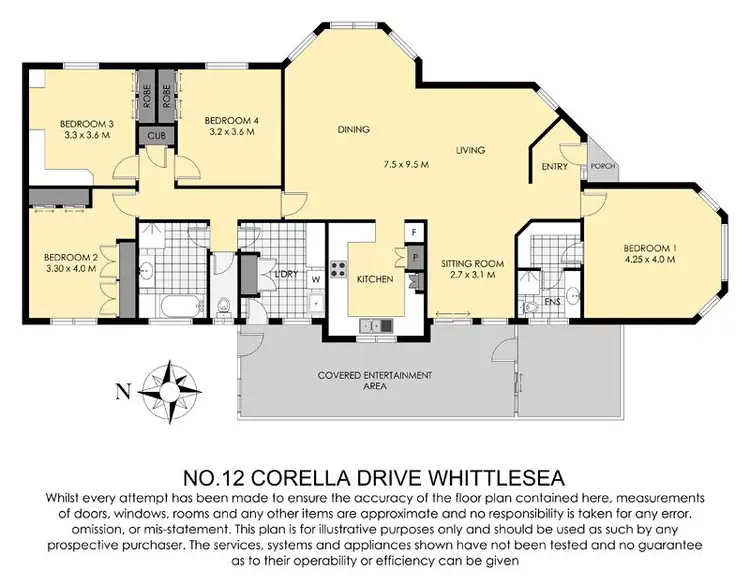 Floorplan of Homely house listing, 12 Corella Drive, Whittlesea VIC 3757