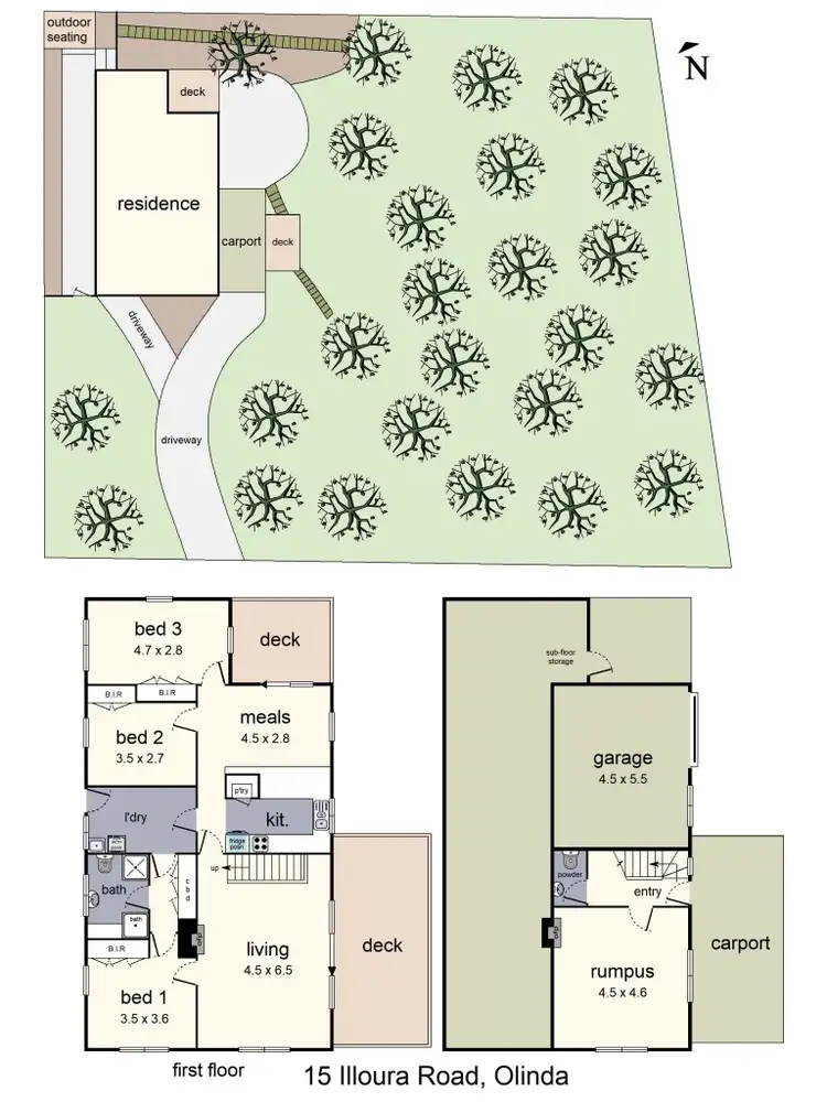 Floorplan of Homely house listing, 15 Illoura Road, Olinda VIC 3788
