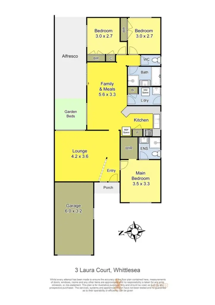 Floorplan of Homely house listing, 3 Laura Court, Whittlesea VIC 3757