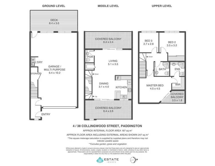 Floorplan of Homely townhouse listing, 4/38 Collingwood Street, Paddington QLD 4064