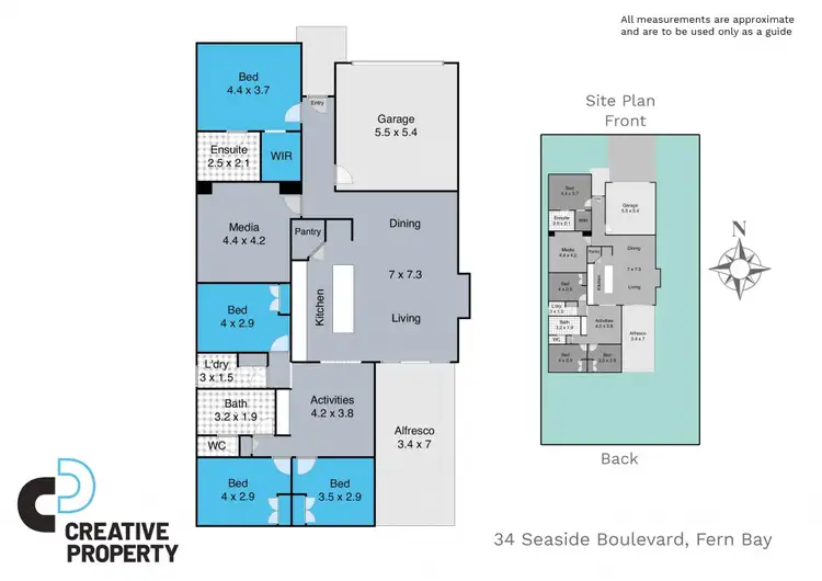 Floorplan of Homely house listing, 34 Seaside Boulevard, Fern Bay NSW 2295