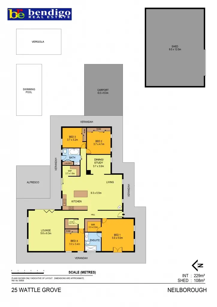Floorplan of Homely house listing, 25 Wattle Grove, Neilborough VIC 3570
