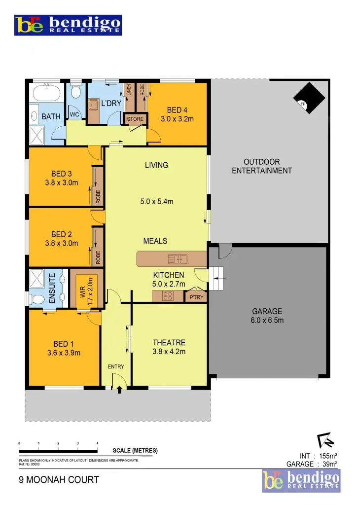 Floorplan of Homely house listing, 9 Moonah Court, Eaglehawk VIC 3556