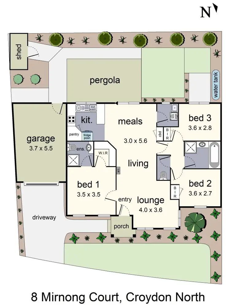 Floorplan of Homely house listing, 8 Mirnong Court, Croydon North VIC 3136