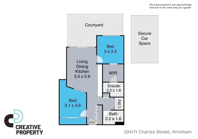 Floorplan of Homely unit listing, 304/11 Charles Street, Wickham NSW 2293