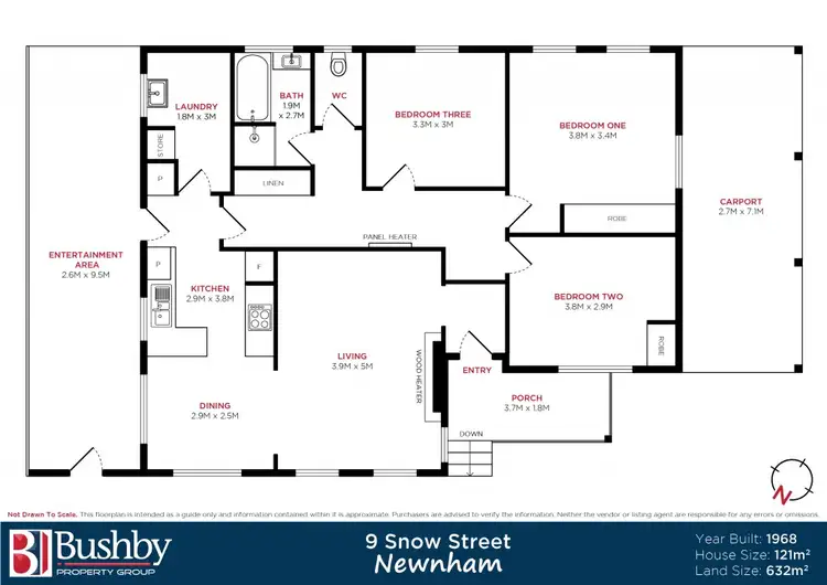 Floorplan of Homely house listing, 9 Snow Street, Newnham TAS 7248