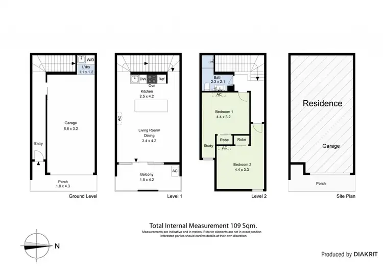 Floorplan of Homely townhouse listing, 22 Greenham Place, Footscray VIC 3011