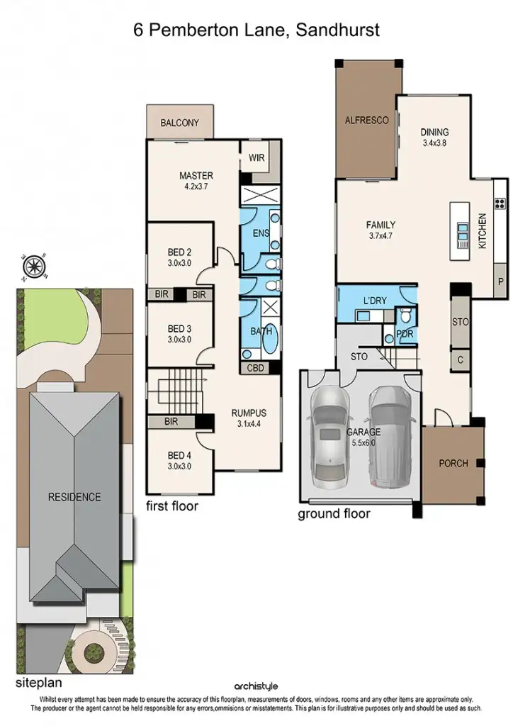 Floorplan of Homely house listing, 6 PEMBERTON LANE, Sandhurst VIC 3977