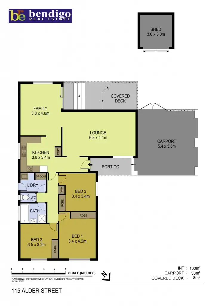 Floorplan of Homely house listing, 115 Alder Street, Kangaroo Flat VIC 3555