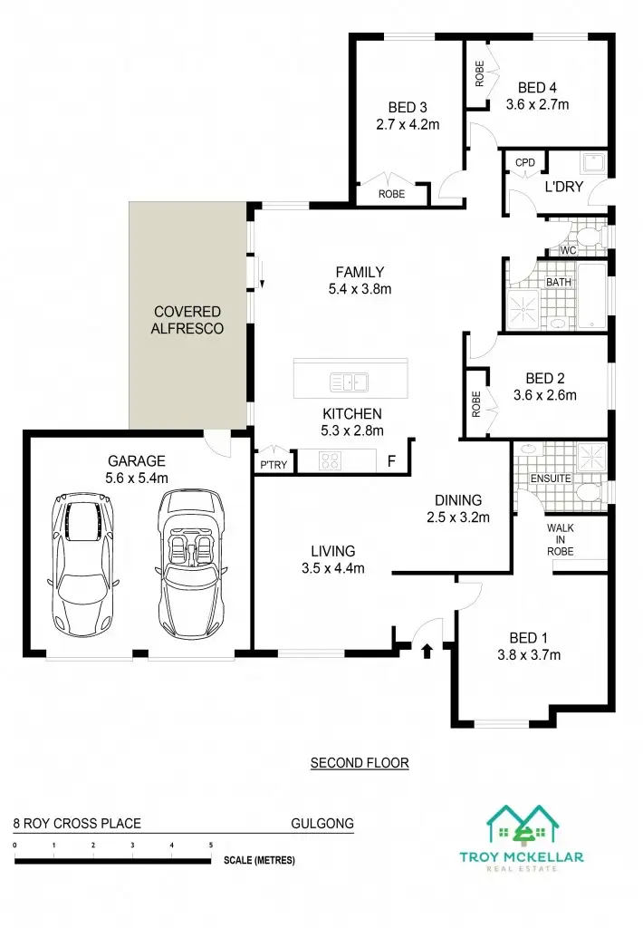 Floorplan of Homely house listing, 8 Roy Cross Place, Gulgong NSW 2852