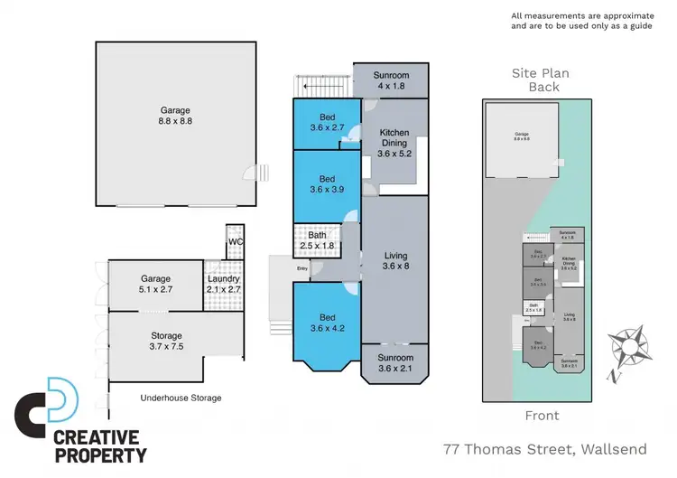 Floorplan of Homely house listing, 77 Thomas Street, Wallsend NSW 2287
