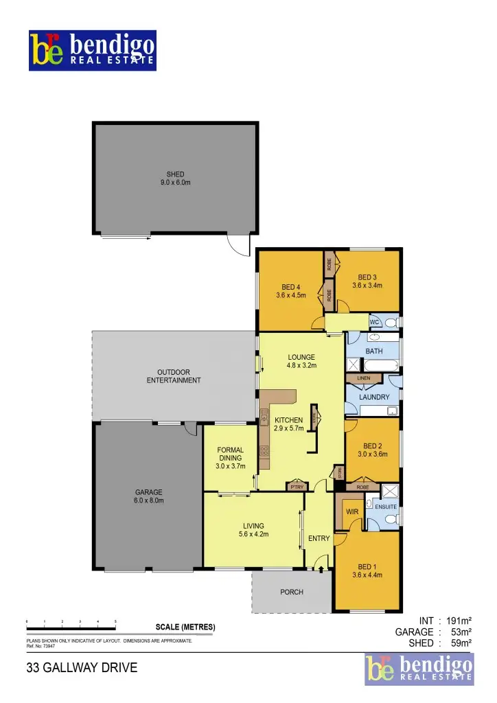 Floorplan of Homely house listing, 33 Gallway Drive, Eaglehawk VIC 3556