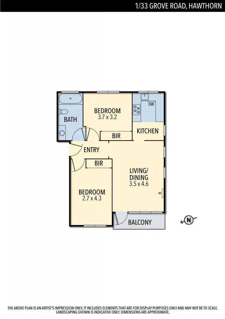 Floorplan of Homely apartment listing, 1/33 Grove Road, Hawthorn VIC 3122