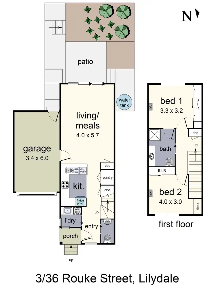Floorplan of Homely townhouse listing, 3/36 Rouke Street, Lilydale VIC 3140