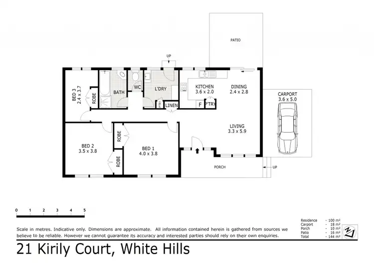 Floorplan of Homely house listing, 21 Kirily Court, White Hills VIC 3550