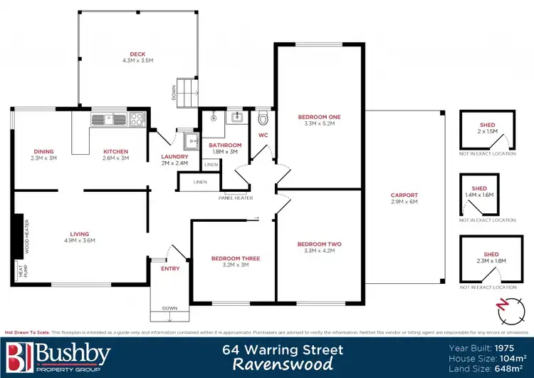Floorplan of Homely house listing, 64 Warring Street, Ravenswood TAS 7250