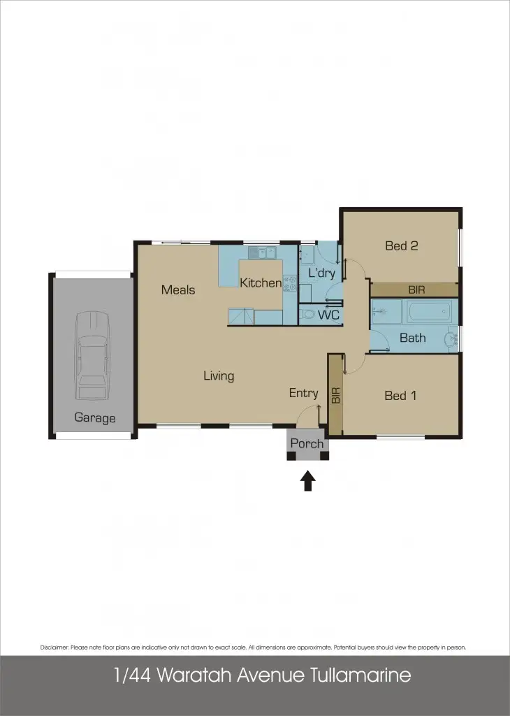 Floorplan of Homely unit listing, 1/44 Waratah Avenue, Tullamarine VIC 3043