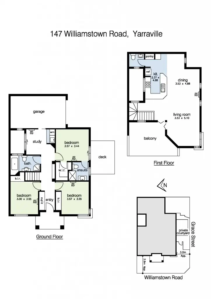 Floorplan of Homely townhouse listing, 147 Williamstown Road, Yarraville VIC 3013