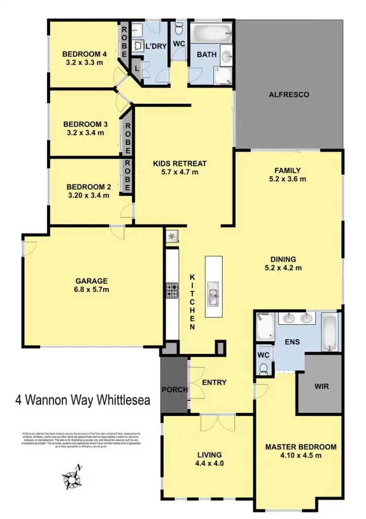 Floorplan of Homely house listing, 4 Wannon Way, Whittlesea VIC 3757