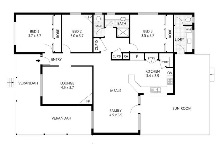 Floorplan of Homely house listing, 78 Echuca Road, Rochester VIC 3561