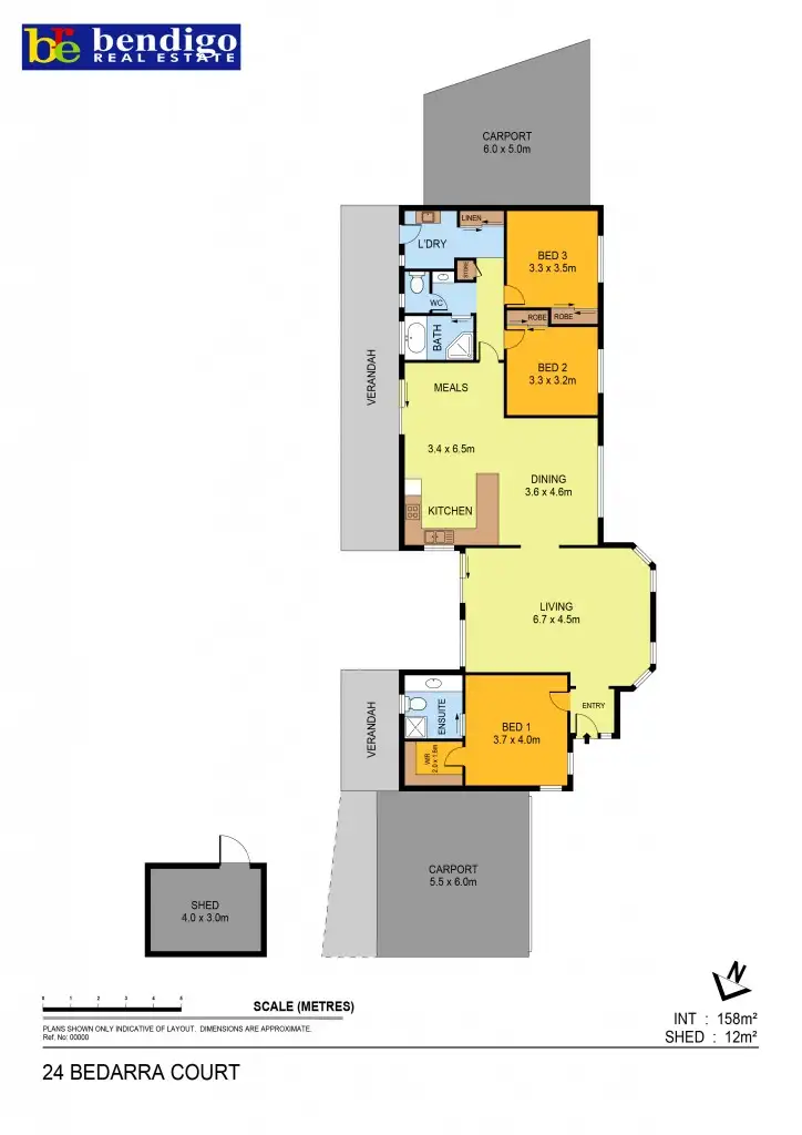 Floorplan of Homely house listing, 24 Bedarra Court, Maiden Gully VIC 3551