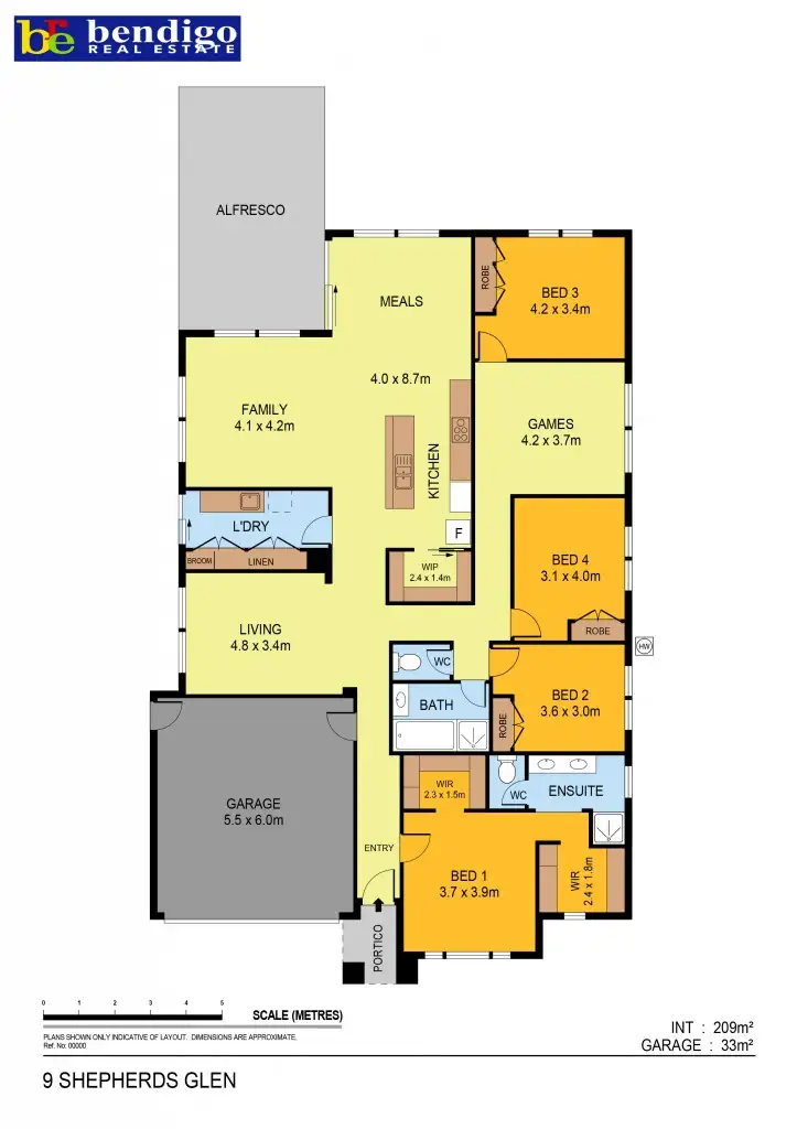 Floorplan of Homely house listing, 9 Shepherds Glen, Strathfieldsaye VIC 3551