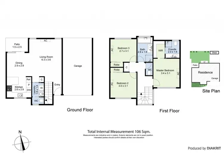 Floorplan of Homely townhouse listing, 2/66 Roberts Street, West Footscray VIC 3012