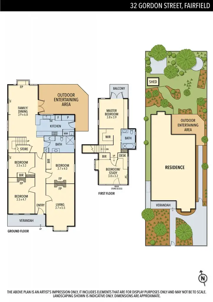 Floorplan of Homely house listing, 32 Gordon Street, Fairfield VIC 3078