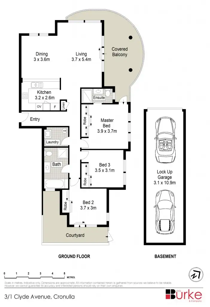 Floorplan of Homely unit listing, 3/1-7 Clyde Avenue, Cronulla NSW 2230
