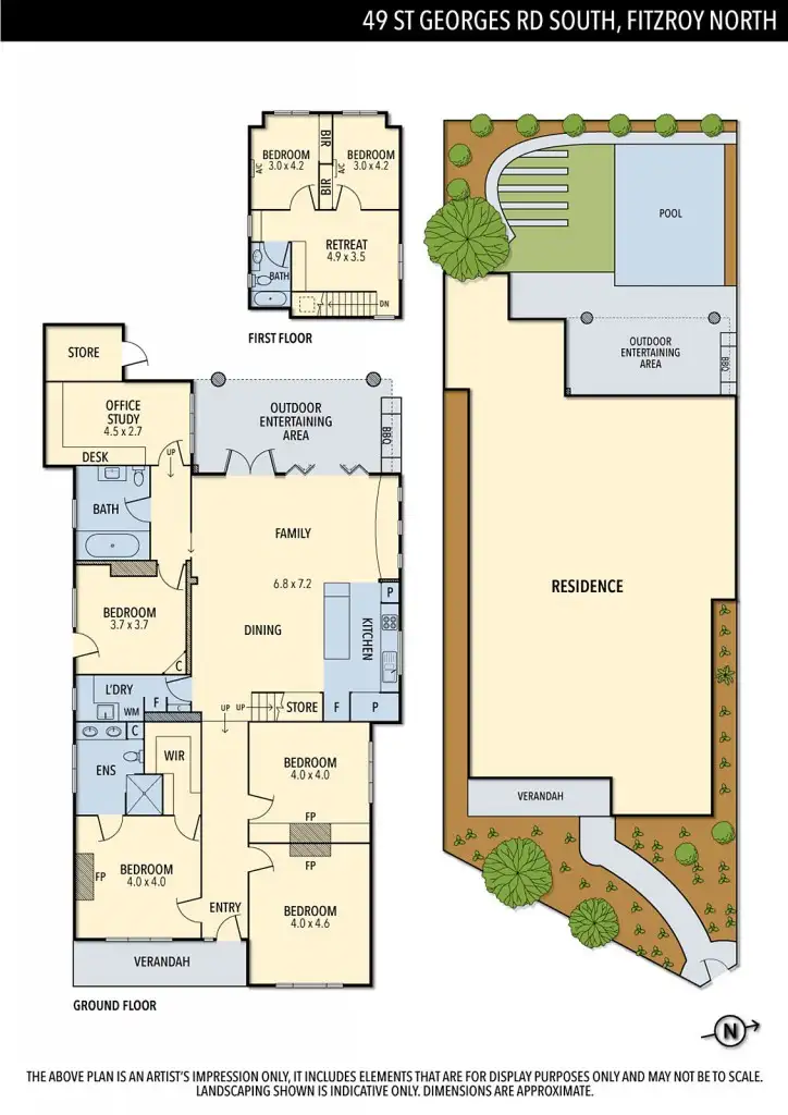 Floorplan of Homely house listing, 49 St Georges Road South, Fitzroy North VIC 3068