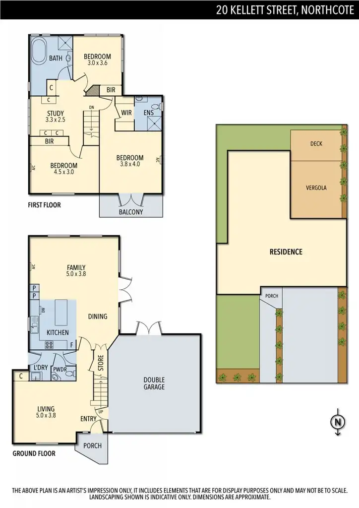 Floorplan of Homely townhouse listing, 20 Kellett Street, Northcote VIC 3070