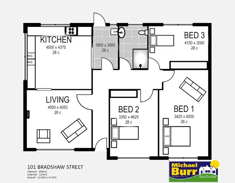 Floorplan of Homely house listing, 101 Bradshaw Street, Latrobe TAS 7307