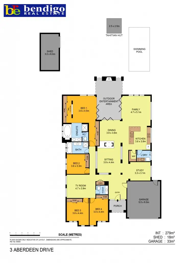 Floorplan of Homely house listing, 3 Aberdeen Drive, Junortoun VIC 3551