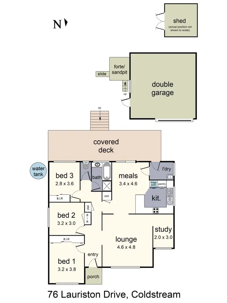 Floorplan of Homely house listing, 76 Lauriston Drive, Coldstream VIC 3770