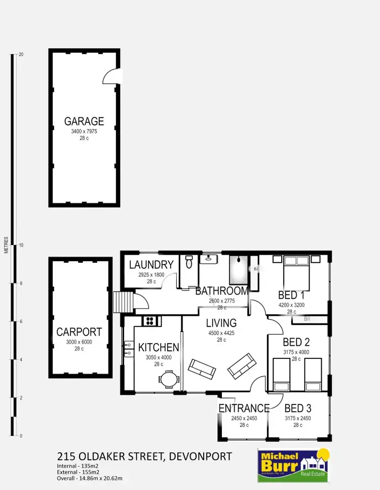 Floorplan of Homely house listing, 215 Oldaker Street, Devonport TAS 7310
