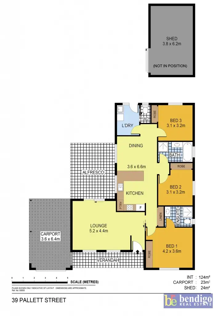 Floorplan of Homely house listing, 39 Pallett Street, Golden Square VIC 3555