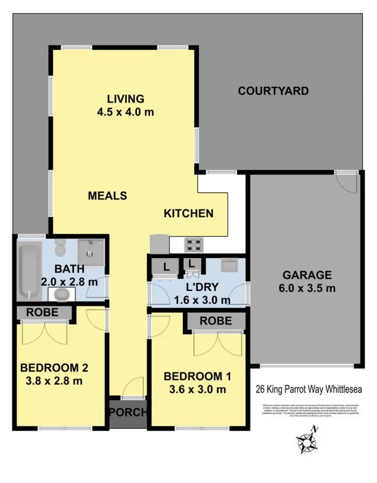 Floorplan of Homely house listing, 26 King Parrot Way, Whittlesea VIC 3757