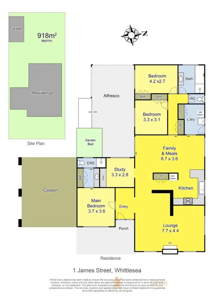 Floorplan of Homely house listing, 1 James Street, Whittlesea VIC 3757
