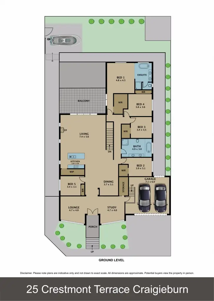 Floorplan of Homely house listing, 25 Crestmont Terrace, Craigieburn VIC 3064