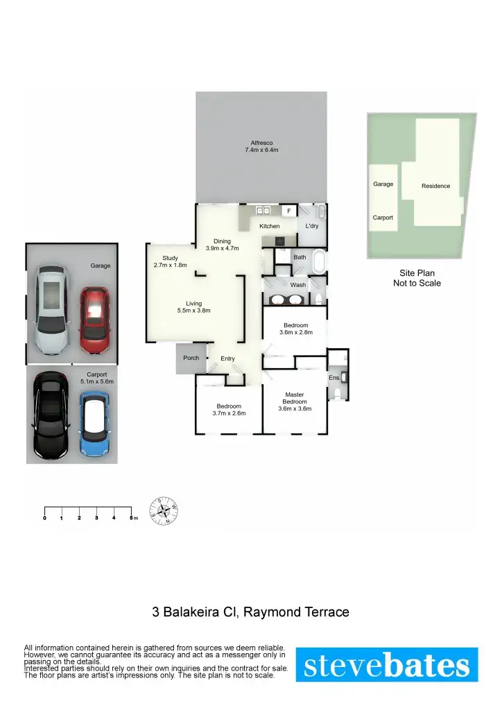 Floorplan of Homely house listing, 3 Balakeira Close, Raymond Terrace NSW 2324