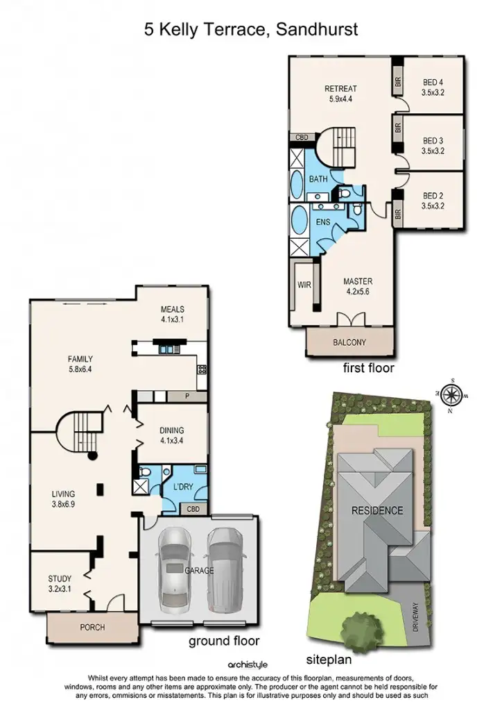Floorplan of Homely house listing, 5 Kelly Terrace, Sandhurst VIC 3977