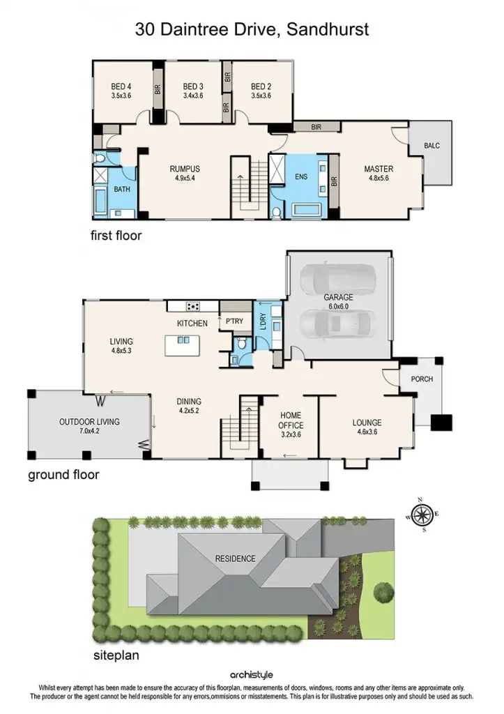 Floorplan of Homely house listing, 30 Daintree Drive, Sandhurst VIC 3977