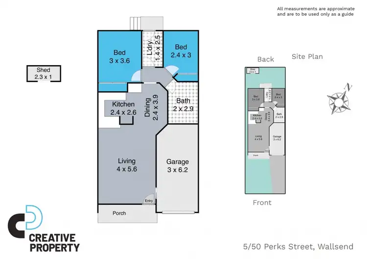 Floorplan of Homely unit listing, 5/50 Perks Street, Wallsend NSW 2287