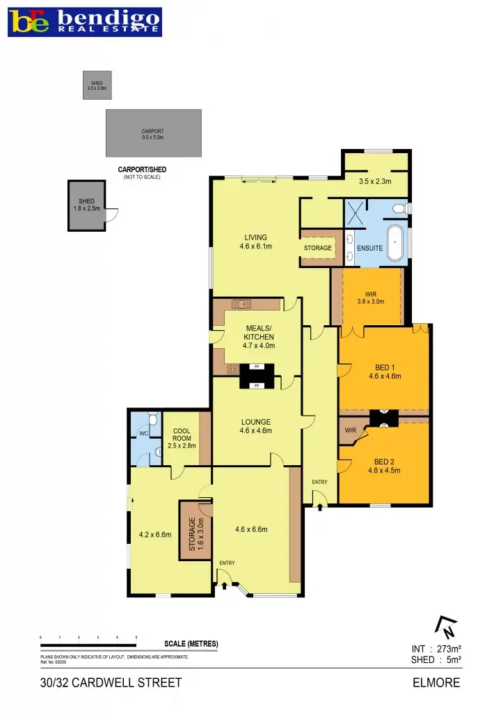 Floorplan of Homely house listing, 30-32 Cardwell Street, Elmore VIC 3558