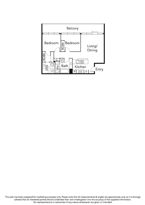 Floorplan of Homely apartment listing, 408E/126 Rouse Street, Port Melbourne VIC 3207