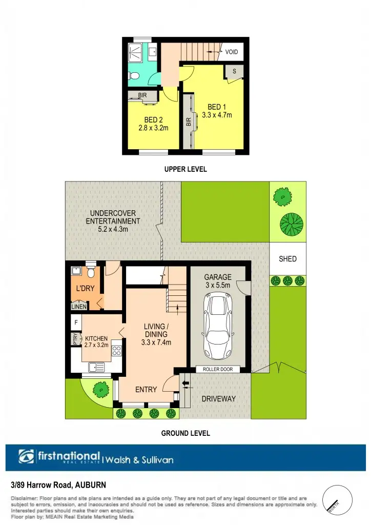 Floorplan of Homely townhouse listing, 3/89 Harrow Road, Auburn NSW 2144