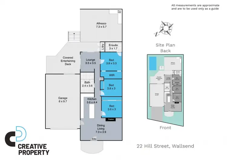 Floorplan of Homely house listing, 22 Hill Street, Wallsend NSW 2287